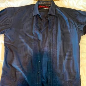 Black Robert Graham Limited Edition Dress Shirt Size XXL 2TG
